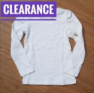 ❤5/$25❤ NWT Girls white long sleeve tee 4T